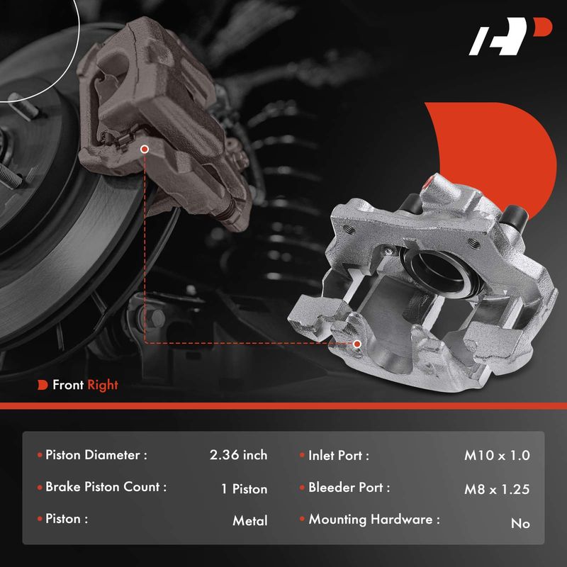 Front Passenger Brake Caliper with Bracket for Mercedes-Benz E350 2006-2009 E320