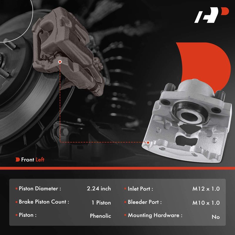 Front Passenger Brake Caliper for Saab 9-3 2003 2005 Linear Model Only