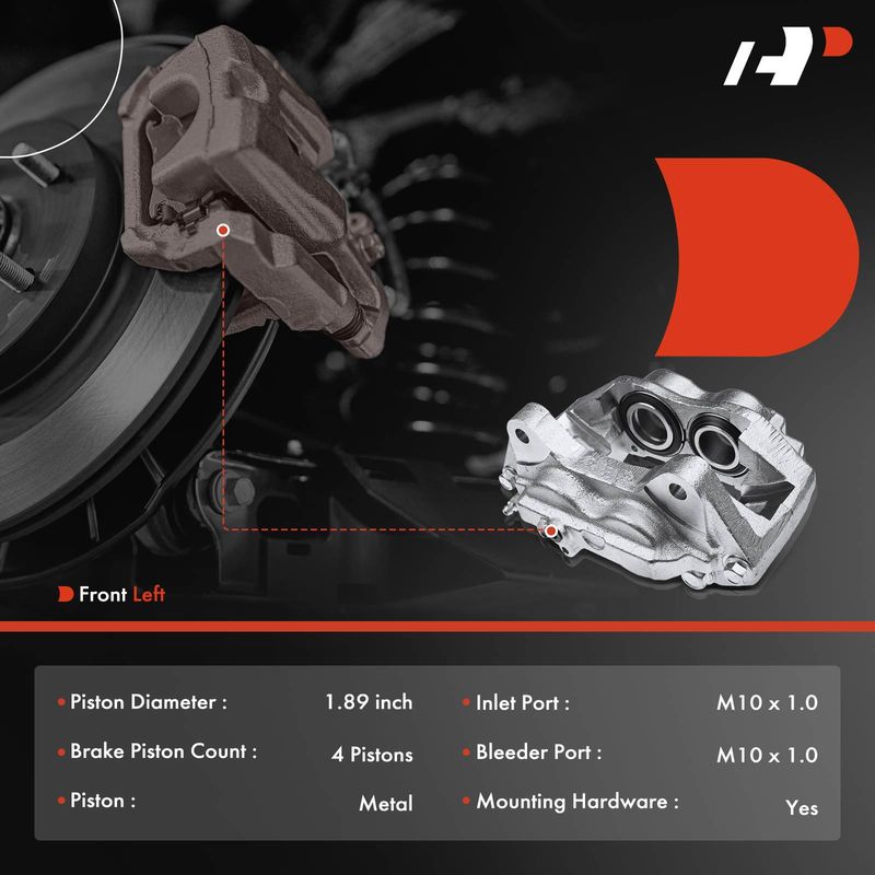Front Driver Brake Caliper for Toyota Land Cruiser Lexus LX470 1998-2002 4.7L