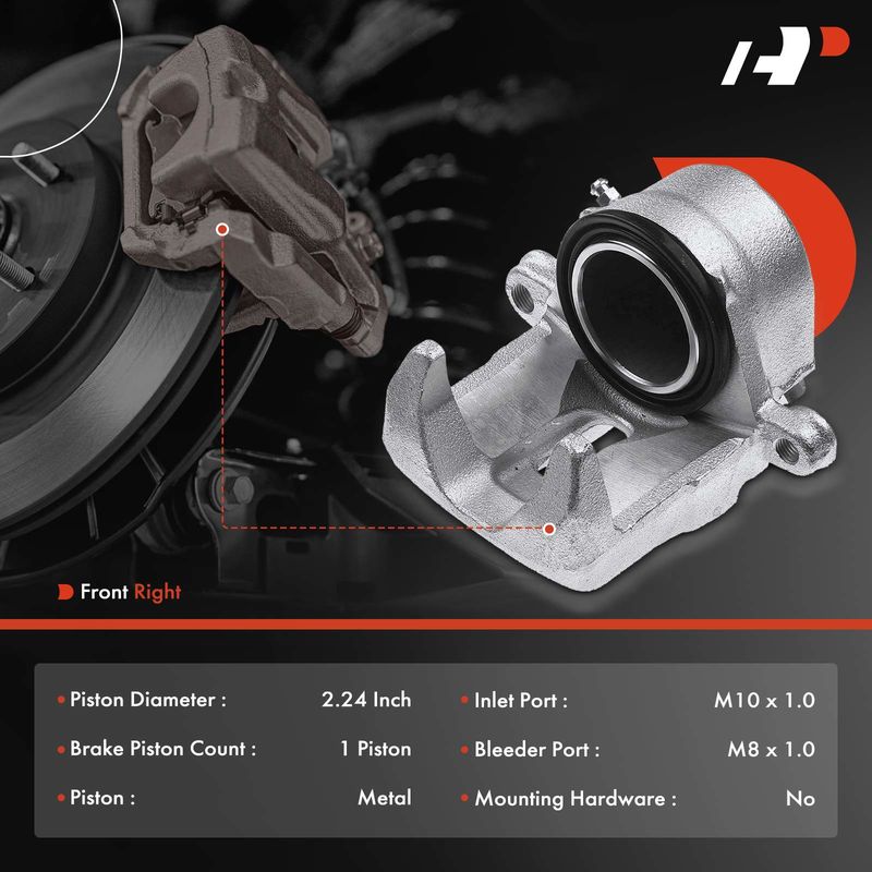 Front Passenger Brake Caliper for Suzuki Grand Vitara 1999-2005 Sidekick XL-7