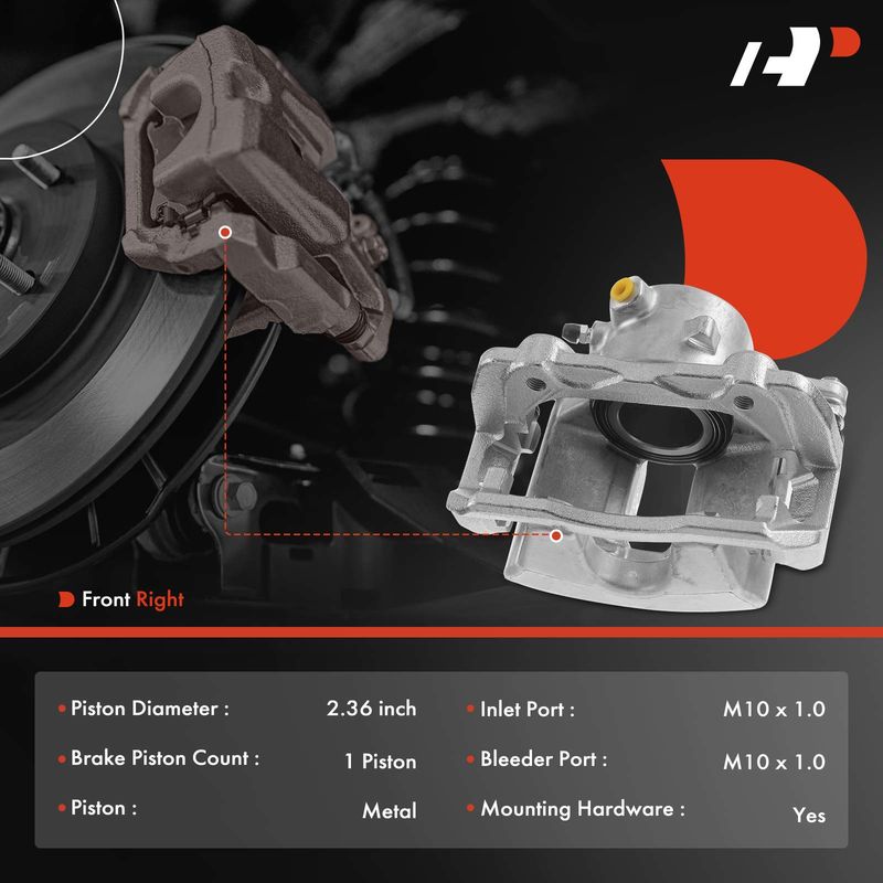 Front Passenger Brake Caliper with Bracket for Mercedes-Benz C250 C300 W204 R172