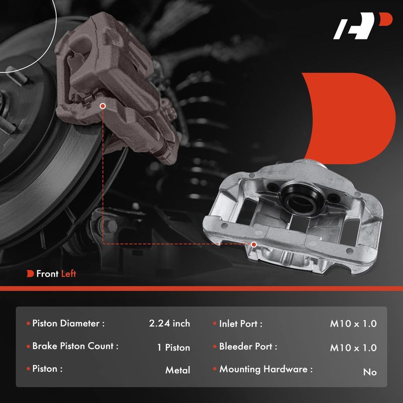 Front Driver Brake Caliper for BMW 335i X1 Z4 E84 E89 E90 E92 E93 3.0L