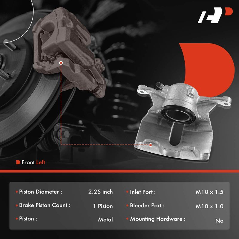 Front Driver Brake Caliper for Audi A3 Quattro RS3 S3 TT Quattro Volkswagen GTI