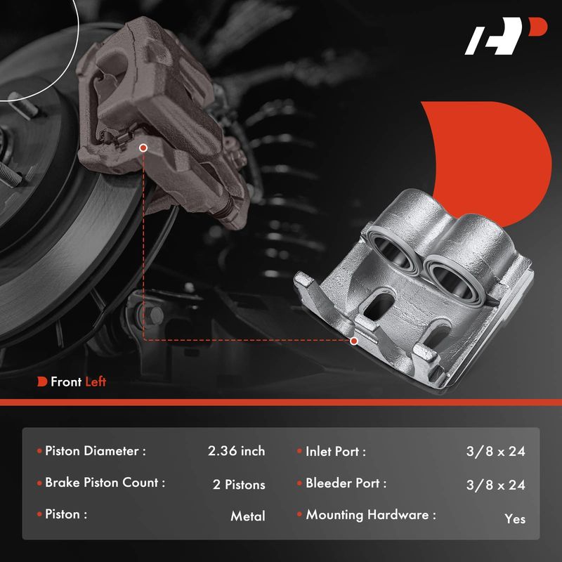 Front Driver Brake Caliper for Ford F Super Duty F53 F59 1988-1997