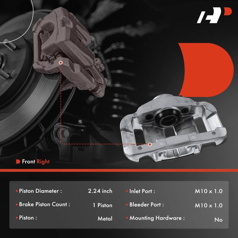 Front Passenger Brake Caliper for BMW 335i X1 Z4 E84 E89 E90 E92 E93 3.0L