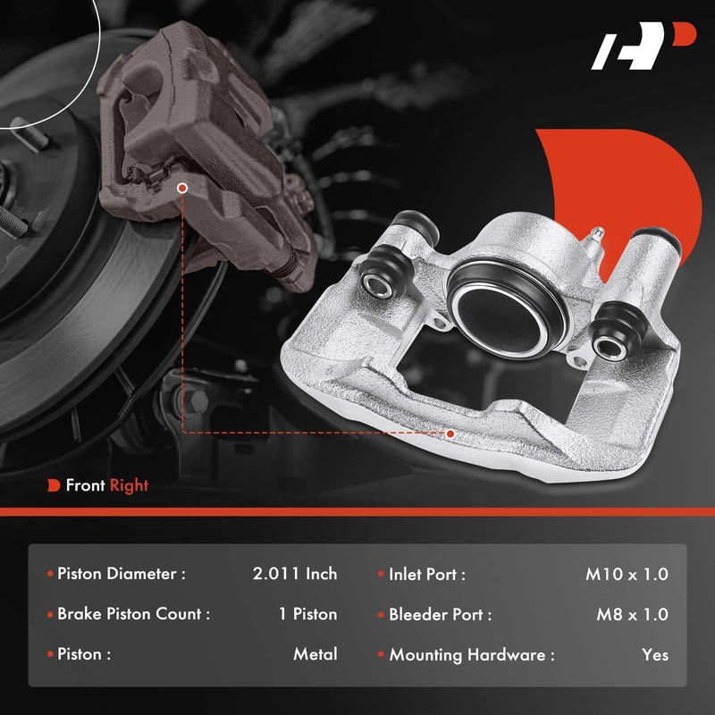 Front Passenger Brake Caliper for Kia Rio 01-02 Ford Aspire 94-97