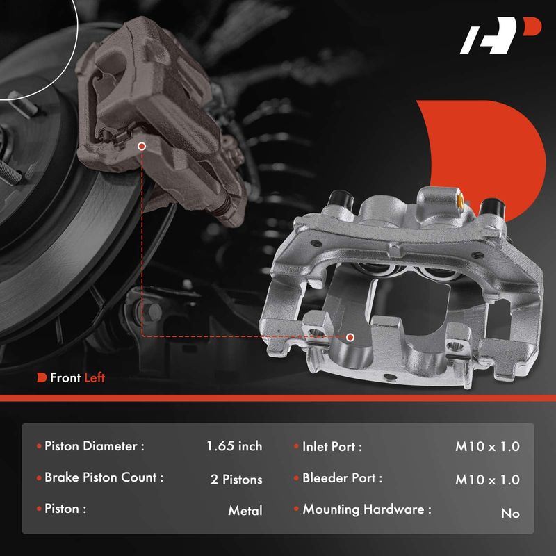 Front Driver Brake Caliper with Bracket for BMW X5 2011-2018 X6 4.4L