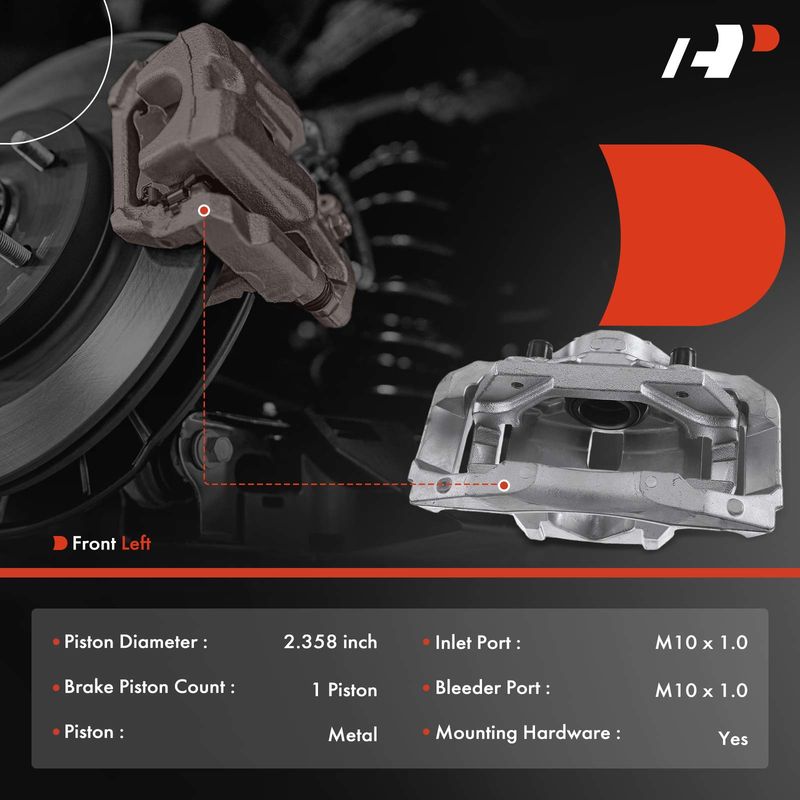 Front Driver Brake Caliper with Bracket for BMW 550i GT 650i 750i 750Li xDrive
