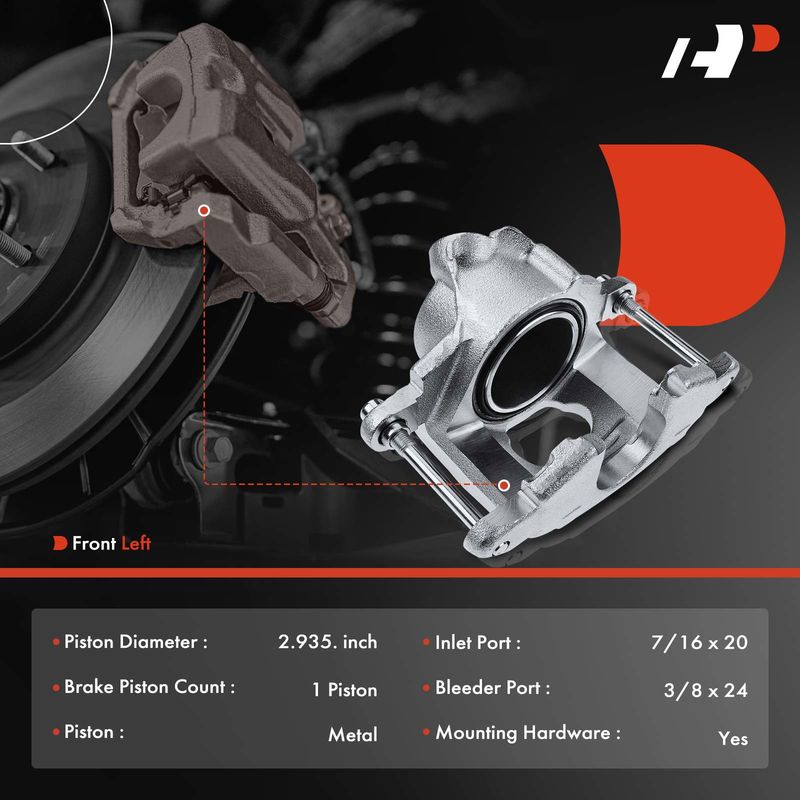 Front Driver Brake Caliper for Chevy Impala Blazer GMC Jimmy C15 Buick Lesabre
