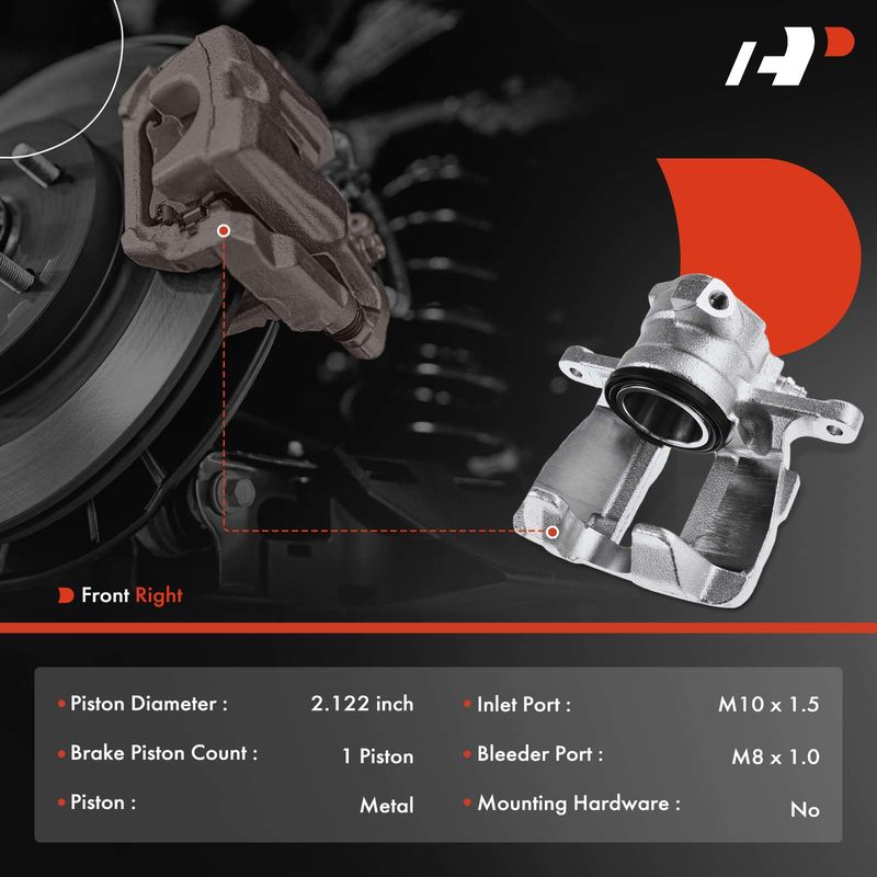 Front Passenger Brake Caliper for Mercedes-Benz W202 or S202 C220 1996 C230