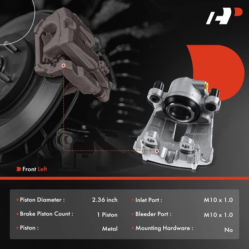 Front Driver Brake Caliper for BMW X4 X5 X6 E70 E71 F15 F26 F85 2.0L 3.0L 4.8L