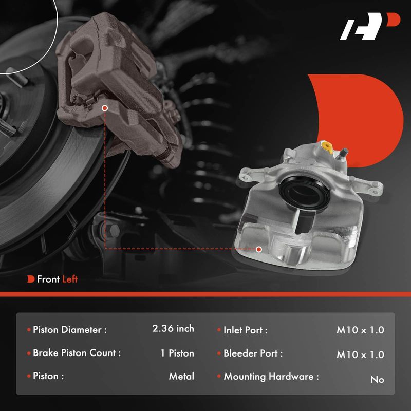 Front Driver Brake Caliper for Mercedes-Benz C300 W205 Sedan 2015-2020 Coupe RWD