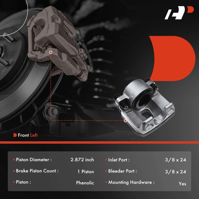 Front Driver Brake Caliper for Ford E-150 Econoline Club Wagon 94-02 F-150