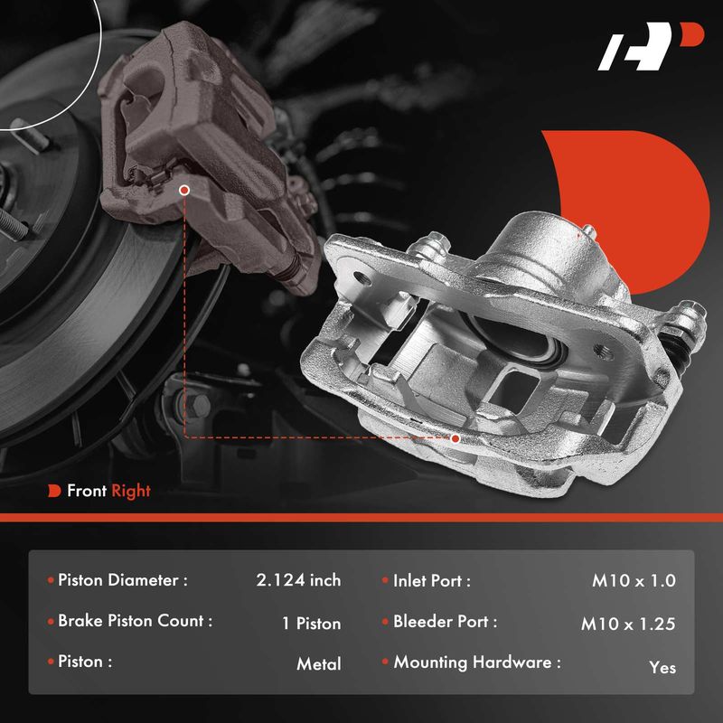 Front Passenger Brake Caliper with Bracket for Honda Civic 2012-2015 CR-Z Acura