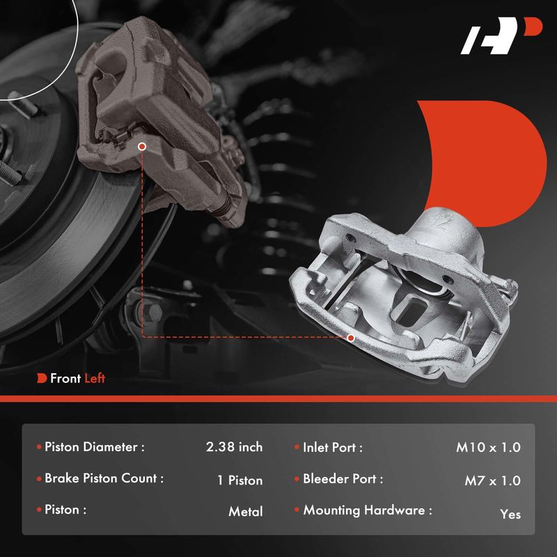 Front Driver Brake Caliper with Bracket for Toyota Tacoma 2005-2015 2.7L 4.0L