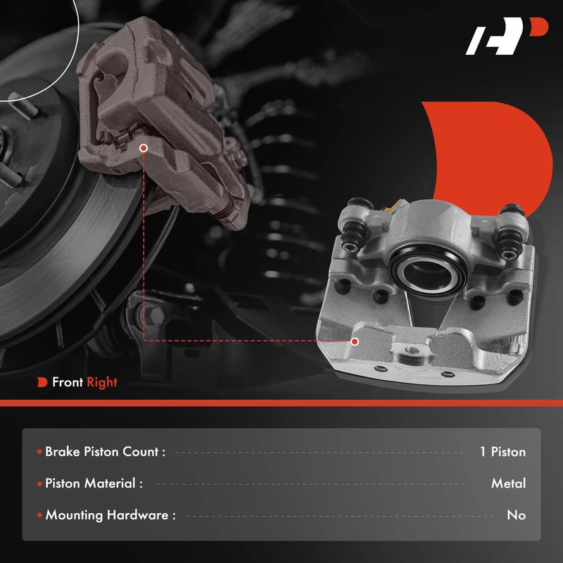 Front Passenger Brake Caliper for Audi S5 2013-2017 Option Code(s) 1LJ