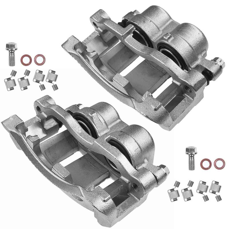 2x Front Brake Caliper with Bracket for Chevy Blazer S10 GMC Jimmy Sonoma
