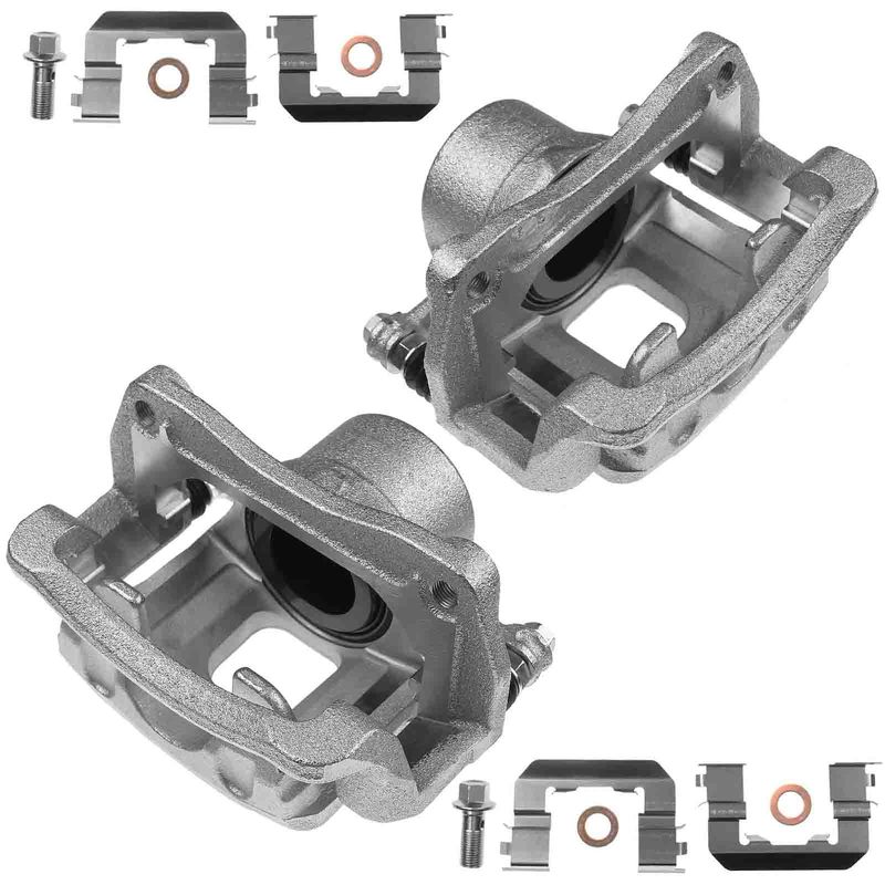 2x Front Brake Caliper with Bracket for Hyundai Santa Fe 10-12 Kia Sorento