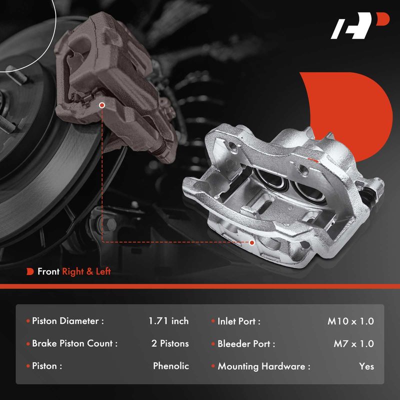 2x Front Brake Caliper with Bracket for Nissan Pathfinder 99-04 Infiniti QX4