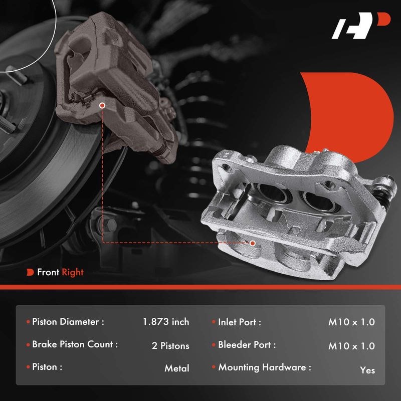 Front Passenger Brake Caliper with Bracket for Acura MDX 2014-2019 Honda Pilot