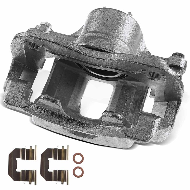 Front Passenger Brake Caliper with Bracket for Hyundai Accent Kia Rio 12-17