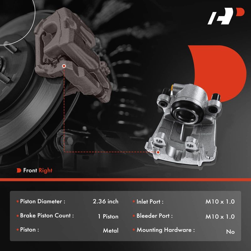 Front Passenger Brake Caliper for BMW X4 X5 X6 E70 E71 F15 F26 2.0L 3.0L 4.8L