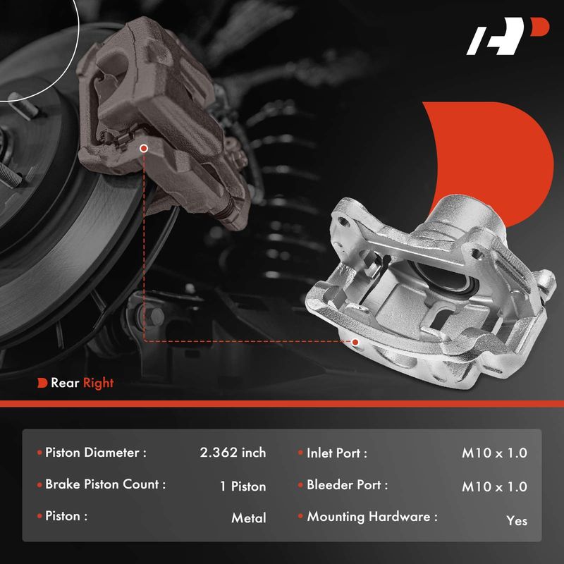 Front Passenger Brake Caliper with Bracket for Kia Cadenza 2014-2016 3.3L