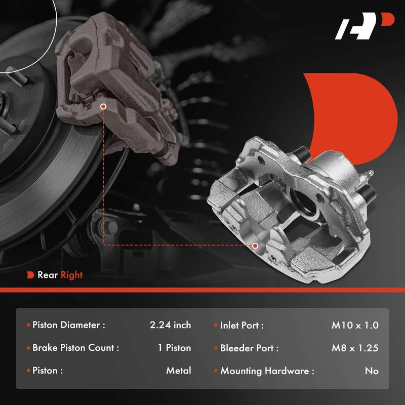 Front Passenger Brake Caliper with Bracket for Ford Focus 12-18 Escape C-Max