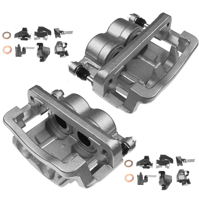 2x Front Brake Caliper with Bracket for Ford F-350 450 Super Duty 2011-2012