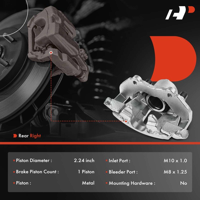 Front Passenger Brake Caliper with Bracket for Mazda 3 2005-2007 5 L4 2.0L 2.3L