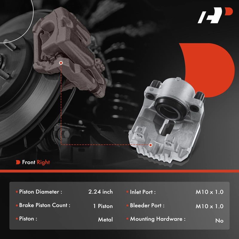 Front Passenger Brake Caliper for BMW E90 E91 E92 325i 325xi 2006 328i 2007