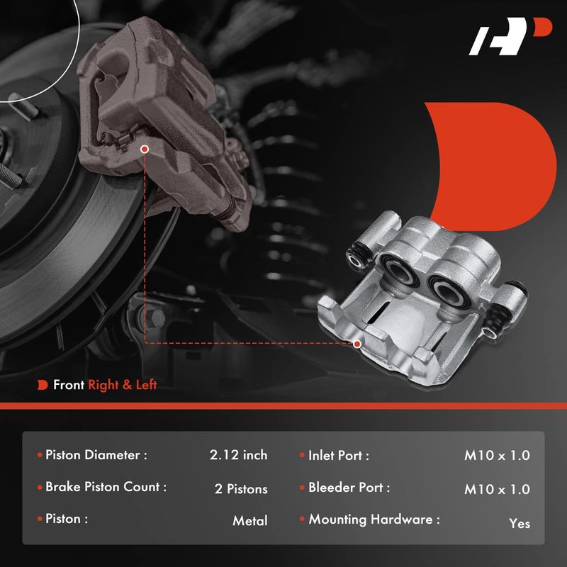 2x Front Brake Caliper for Chevy W4500 Tiltmaster GMC Isuzu NPR 1993-1997