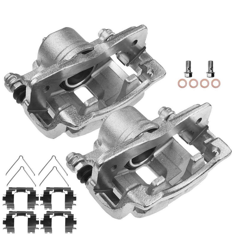 2x Front Brake Caliper with Bracket for Honda Civic 03-11 Acura RSX 2002-2006