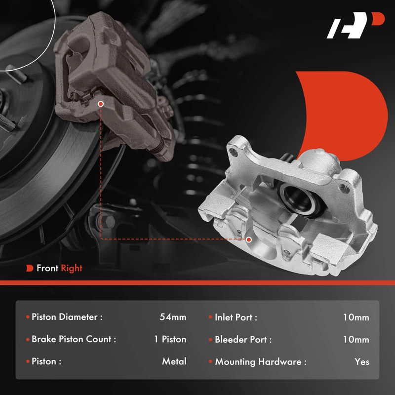 Front Passenger Brake Caliper w/ Bracket for Audi A3 Quattro VW Beetle Golf Jetta