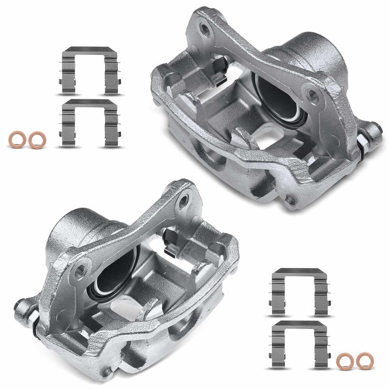 2x Front Brake Caliper with Bracket for Hyundai Elantra 09-12 Kia Forte Forte5
