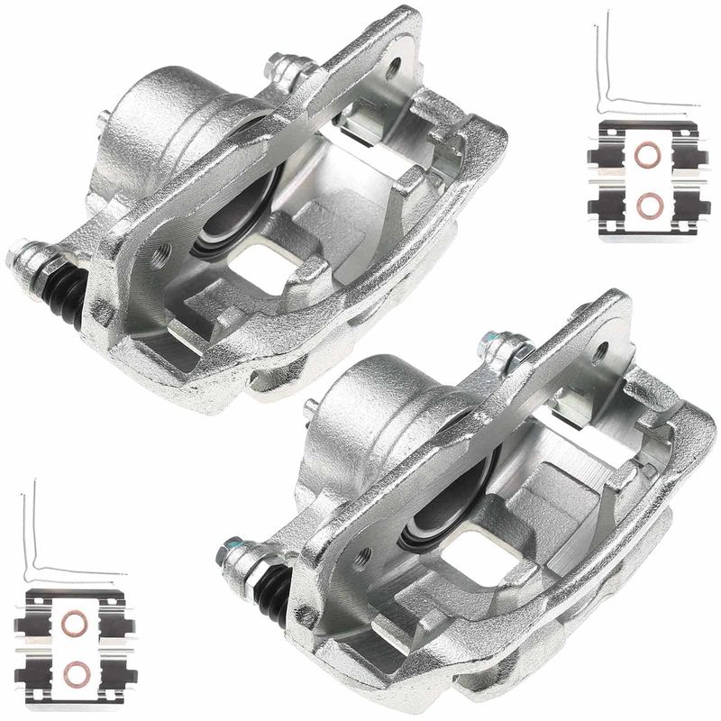 2x Front Brake Caliper with Bracket for Honda Civic 2012-2015 Fit CR-Z Acura ILX