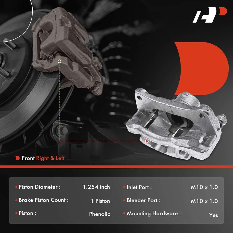 2x Front Brake Caliper with Bracket for Mazda 3 3 Sport 2014-2016 CX-3 16-18 AWD