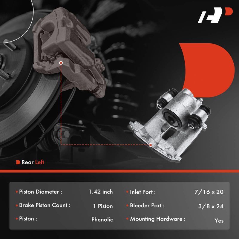 Rear Driver Brake Caliper for Chrysler Sebring 2001-2006 300M 1999-2004 Dodge