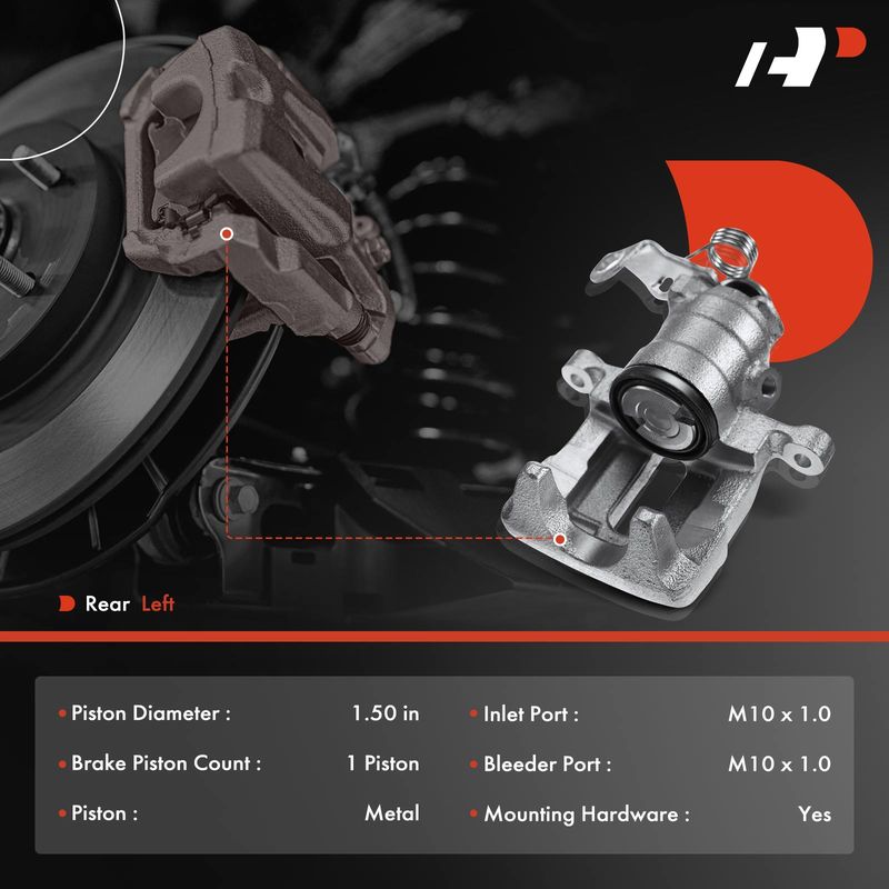 Rear Driver Brake Caliper for Volkswagen Corrado Golf Jetta Passat
