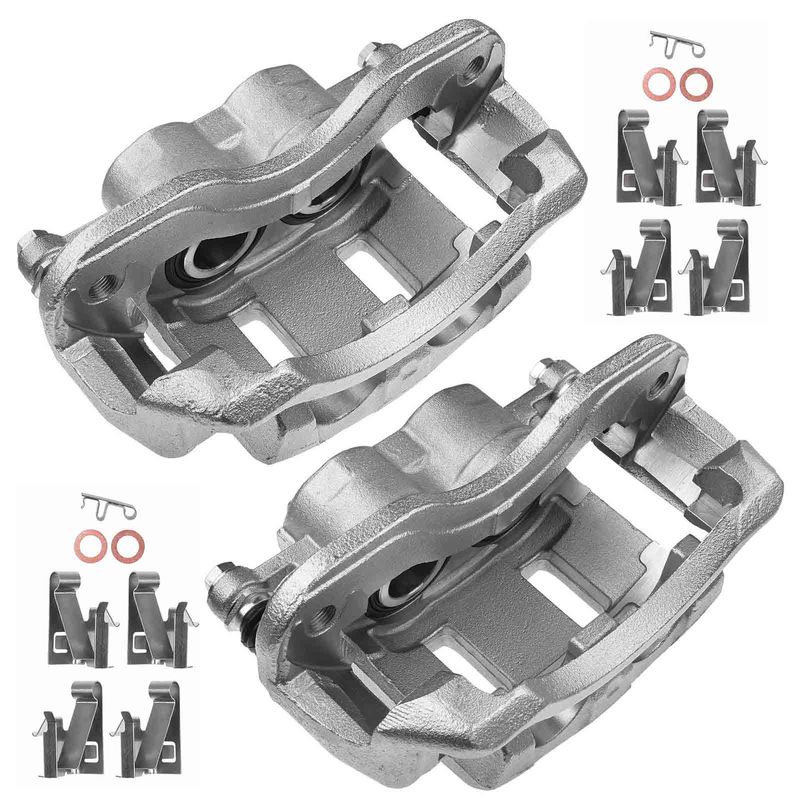 2x Front Brake Caliper with Bracket for Chevy W3500 Tiltmaster GMC Forward Isuzu