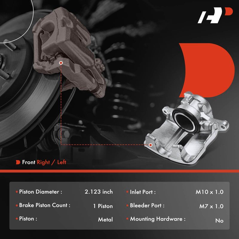 Front Driver/Passenger Brake Caliper for Audi 100 89-91 5000 Quattro VW Passat