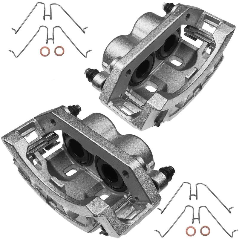2x Front Brake Caliper with Bracket for Ford E-150 2004-2006 E-150 Club Wagon
