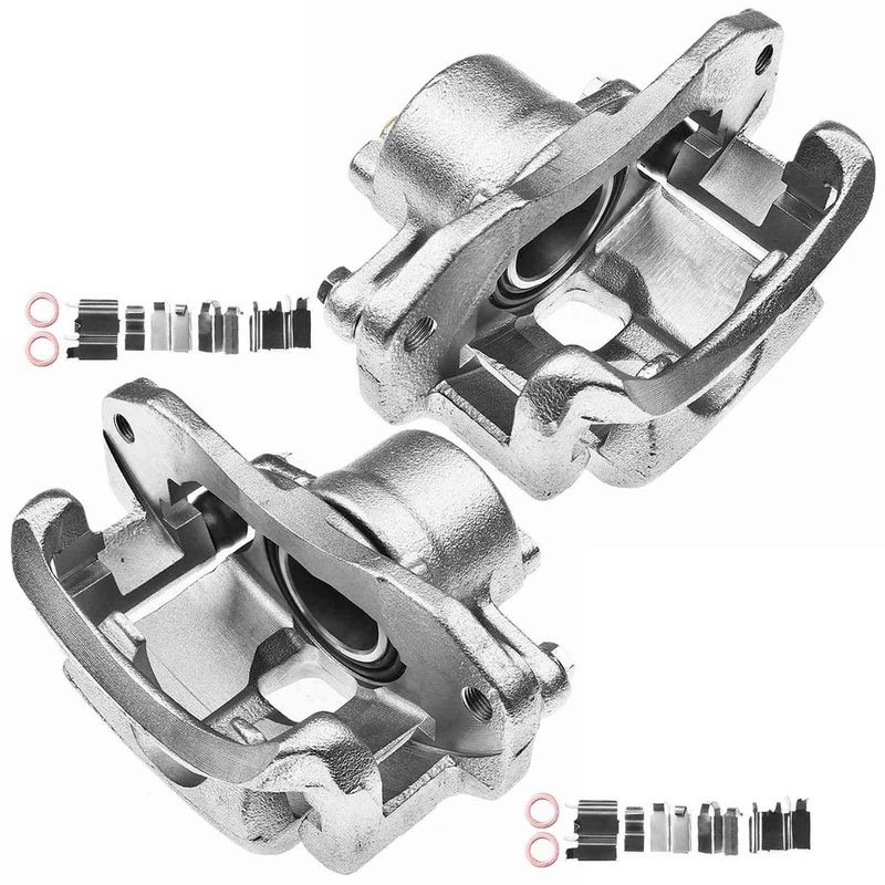 2x Front Brake Caliper with Bracket for Mazda Protege 1999-2003 1.6L