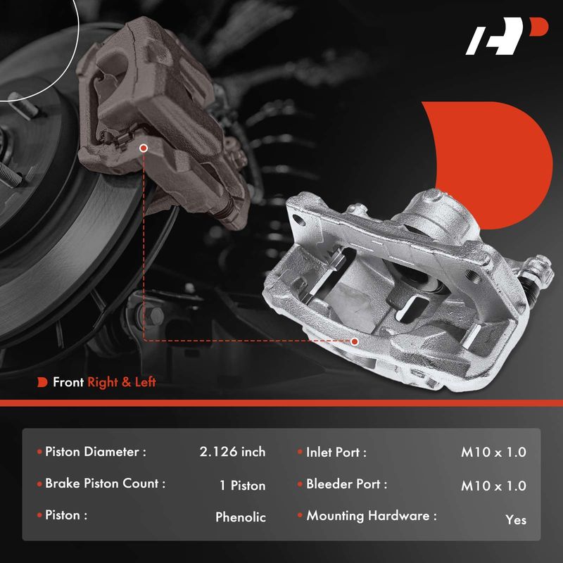 2x Front Brake Caliper with Bracket for Mazda 3 3 Sport 2014-2016 CX-3 16-18 FWD