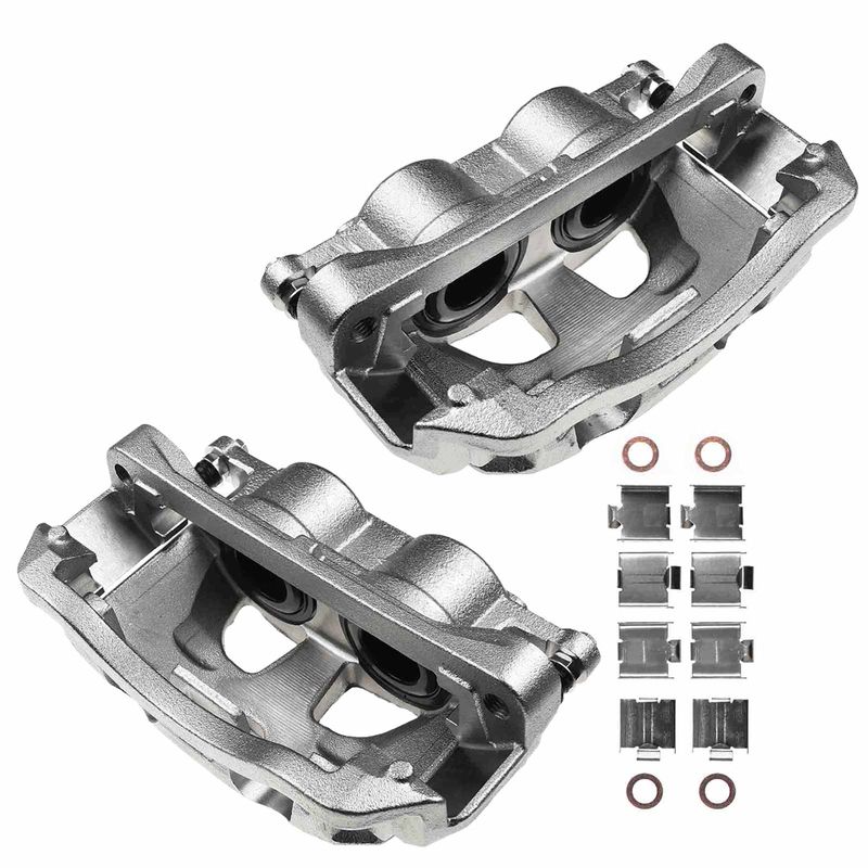 2x Front Brake Caliper with Bracket for Ford E-150 E-250 E-350 Super Duty