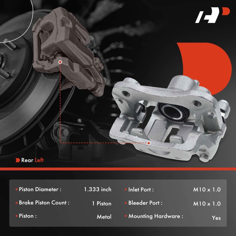 Rear Driver Brake Caliper for Hyundai Sonata 2015-2019 Kia Optima 2016-2020