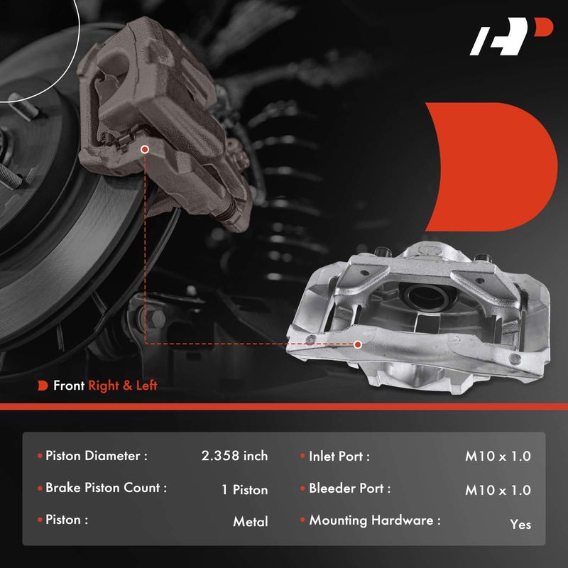 2x Front Brake Caliper with Bracket for BMW 550i GT 650i 750Li xDrive 4.4L