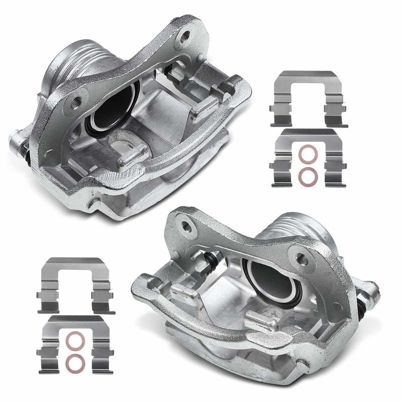 2x Front Brake Caliper with Bracket for Hyundai Tiburon SE Model 2.7L 06-08