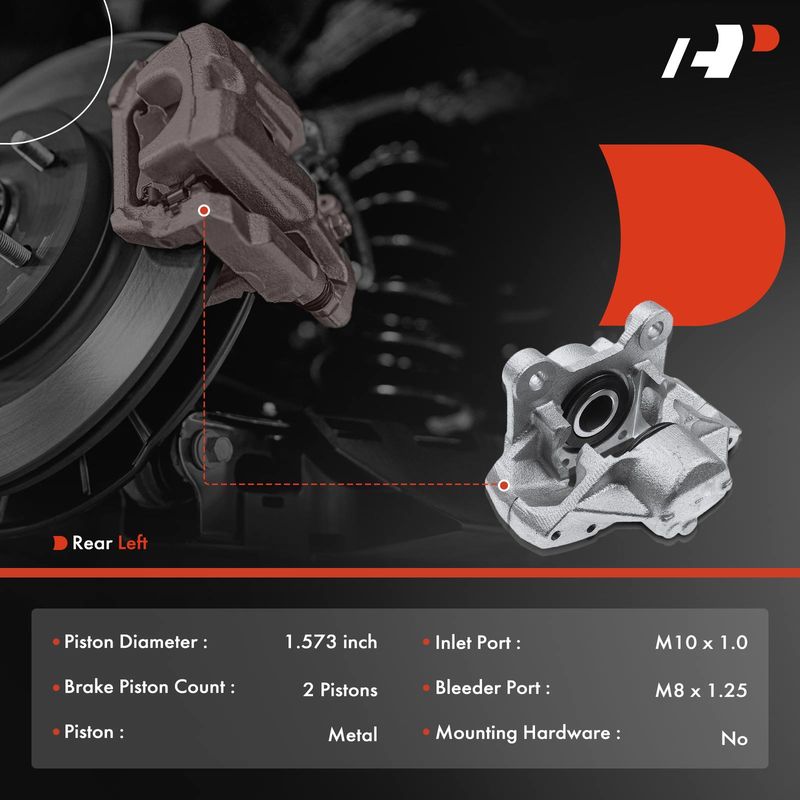 Rear Driver Brake Caliper for Volvo 740 1985-1992 745 760 940 9140393