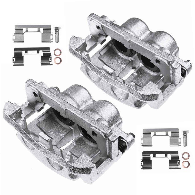 2x Front Brake Caliper with Bracket for Ford F-150 2005-2008 Lincoln Mark LT